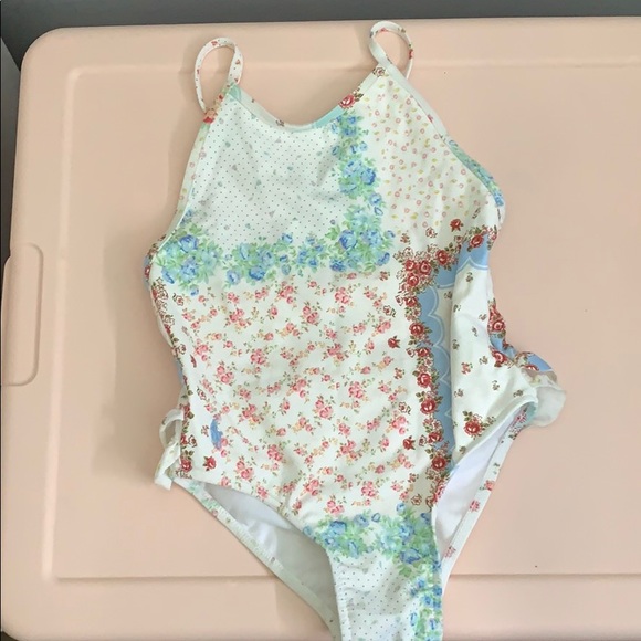SOLD - 18M Ralph Lauren Patchwork Swimsuit - Picture 2 of 3